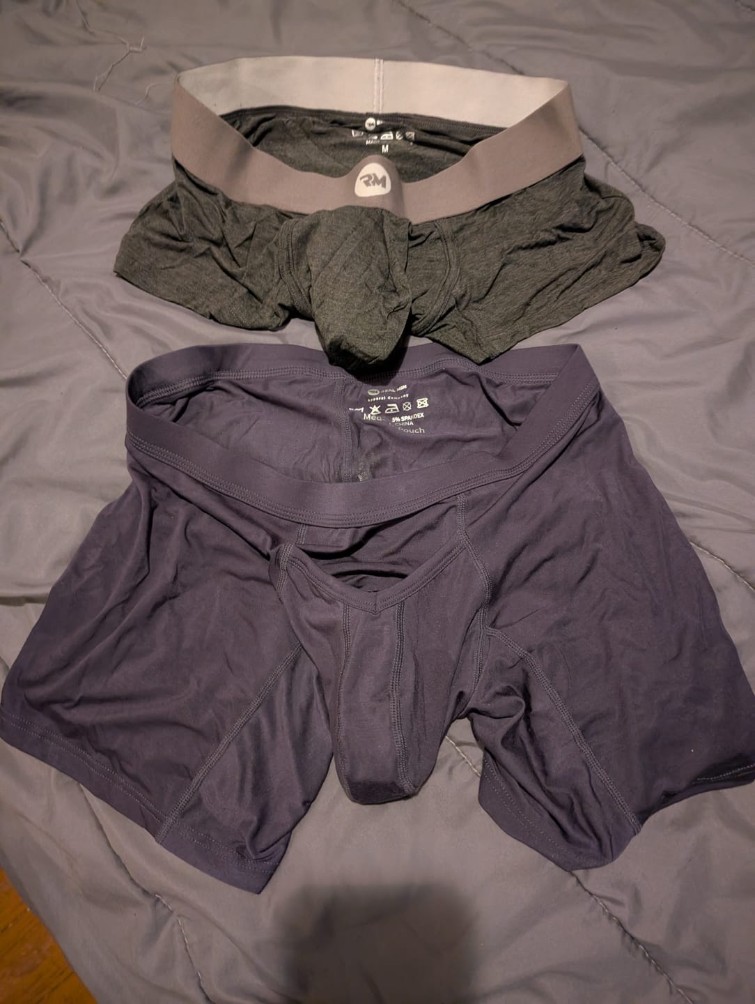 Customer photo review of Modal 7in Boxer Briefs V-FLY 3pk Slate/Heather Gray/Blue