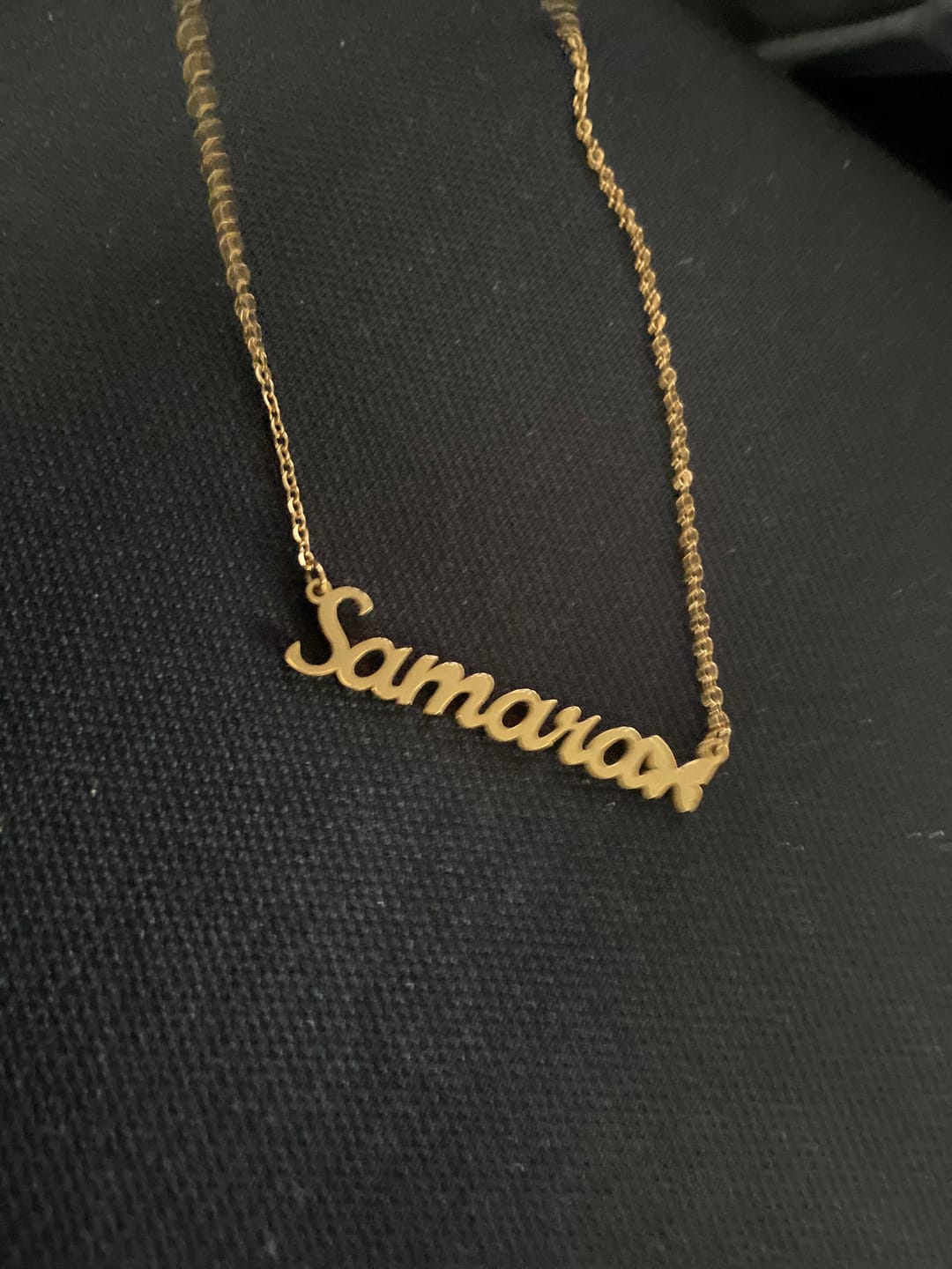 Customer photo review of Butterfly Name Necklace