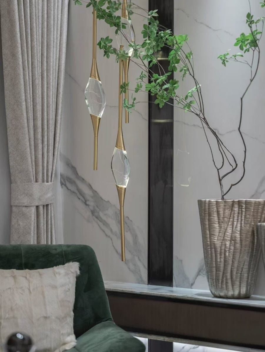 Customer photo review of Elegant Shuttle Crystal Copper Wall Lamp