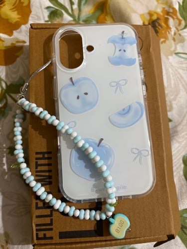 Customer photo review of Blue Apple Silicon Case For iPhone With Apple Charm