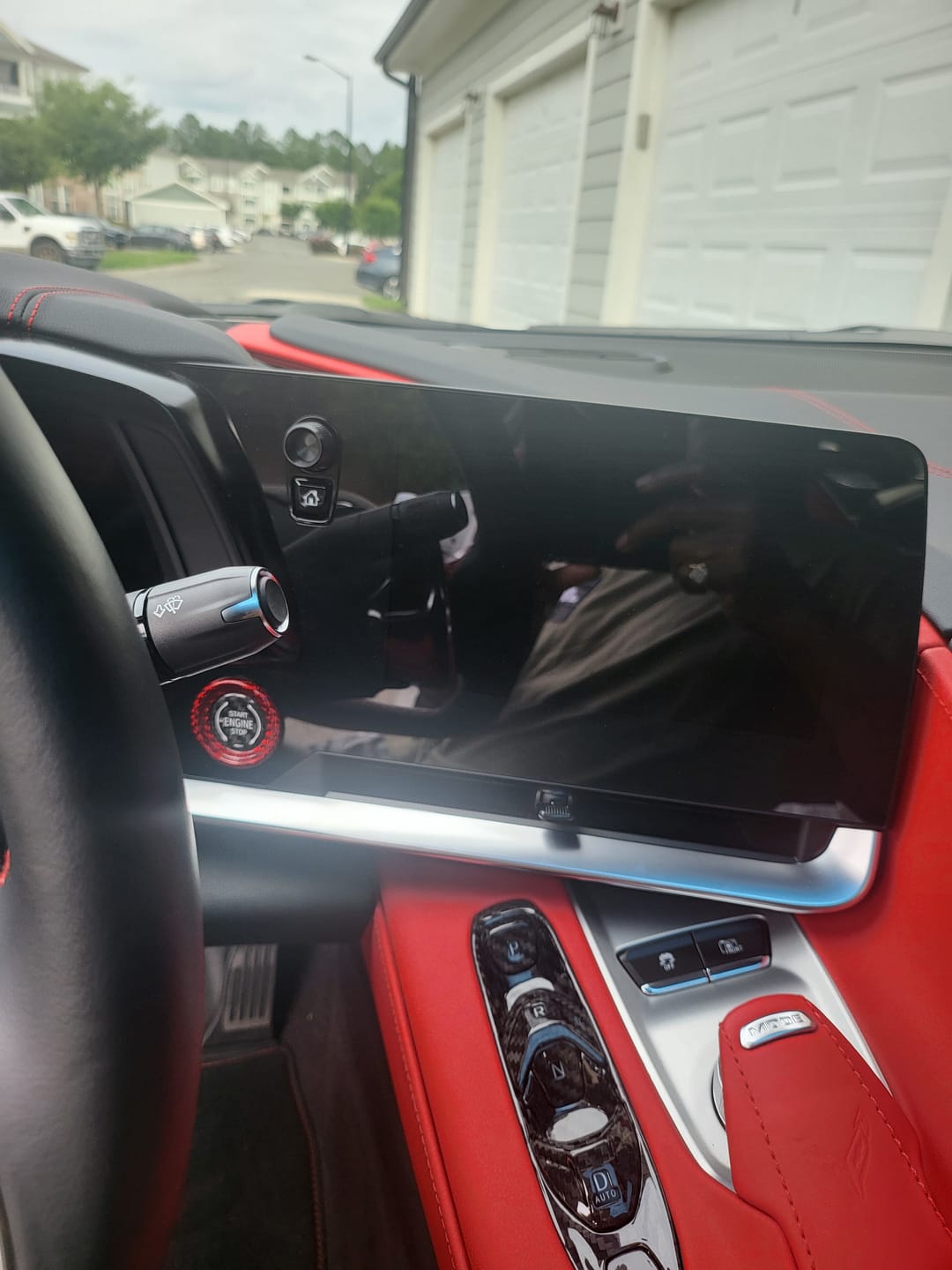 Customer photo review of C8 2020+ Chevy Corvette Start Stop Button Carbon Fiber Surround Trim Cover