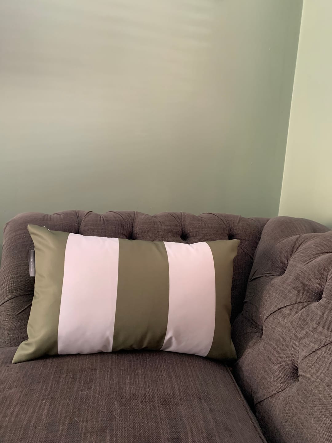 Customer photo review of Outdoor Garden Waterproof Rectangle Cushion - 3 Stripes