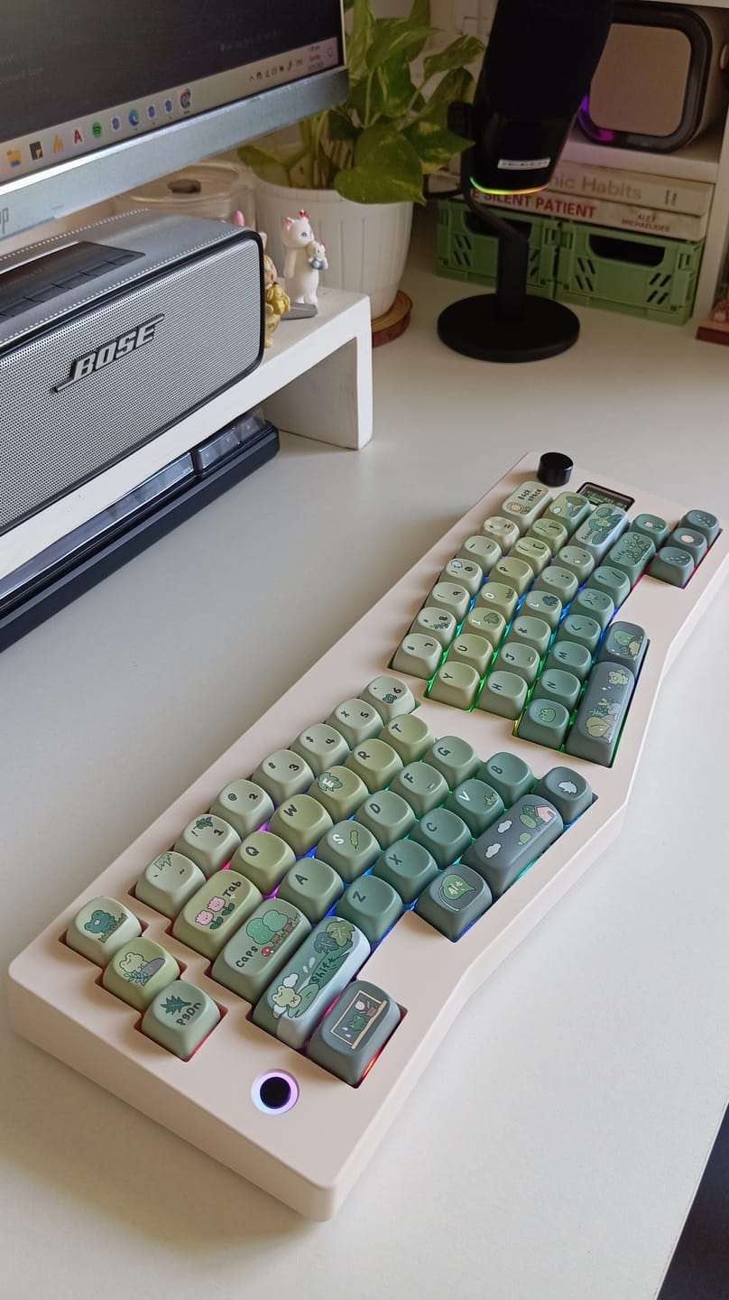 Customer photo review of KiiBOOM X Cosydiaries Rainy Froggy Day Keycap Set