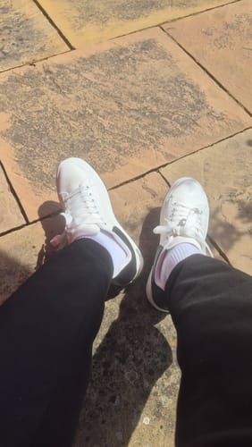 Customer photo review of ELEVATESHOES WHITE CASUAL