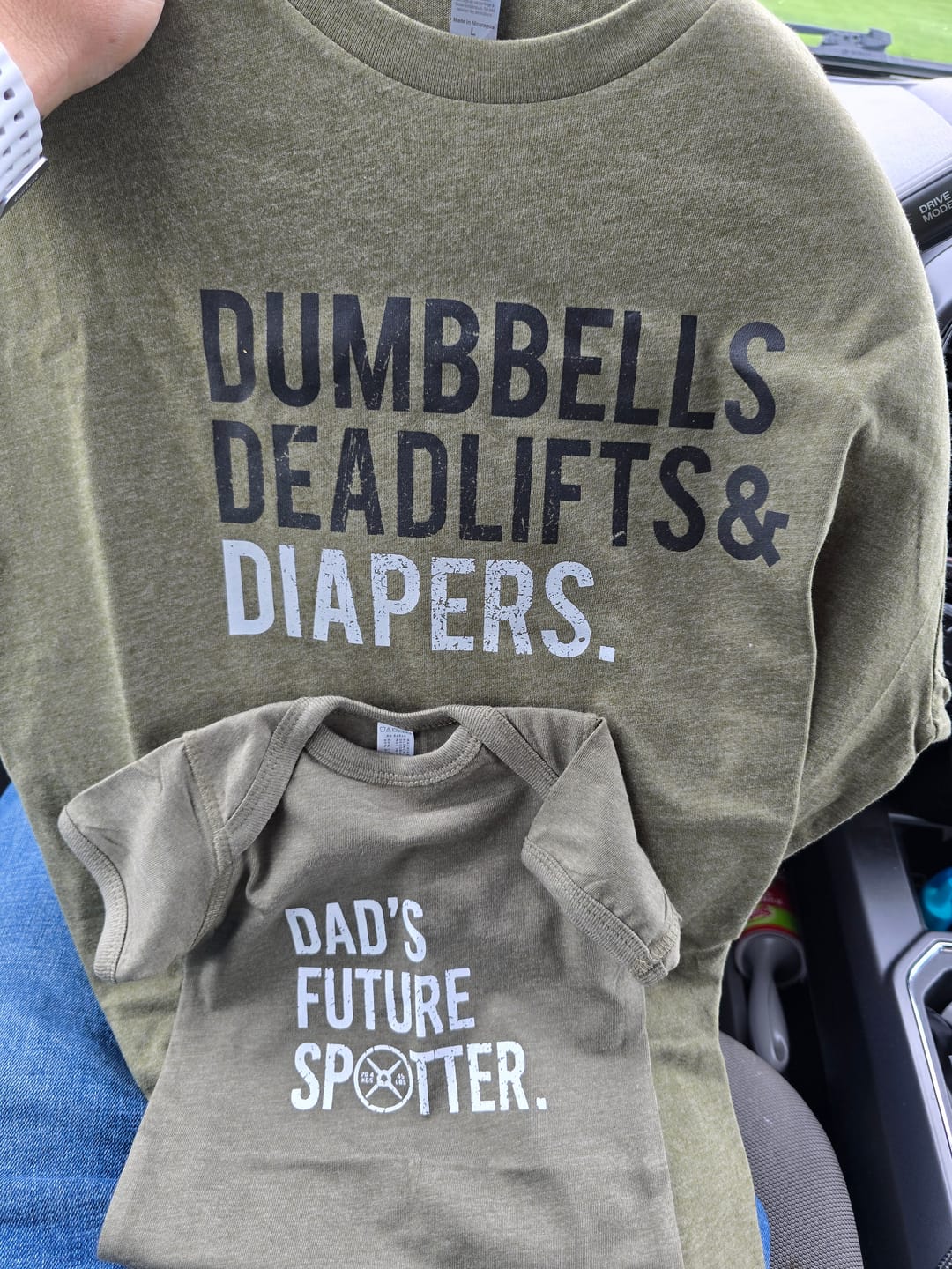 Customer photo review of Dads Future Spotter Onesie