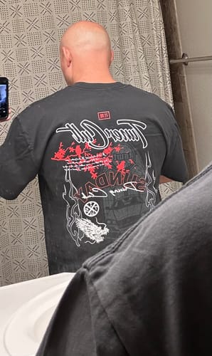 Customer photo review of DARK SUNDAY OVERSIZED BOX TEE