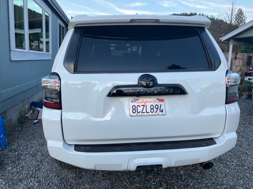 Customer photo review of Black LED Rear Trunk Tail Light with 3rd Brake Stop Lamp for 4Runner (2013-2022)