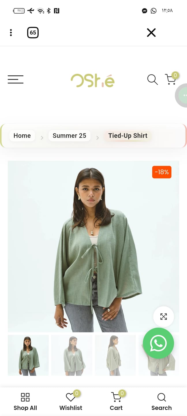Customer photo review of Tied-Up Shirt