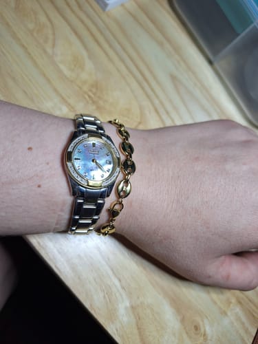 Customer photo review of Puffy Coffee Bean Chain Bracelet