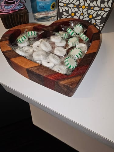 Customer photo review of 8.0x6.9" Heart Shaped Tray 07 Acrylic Router Template