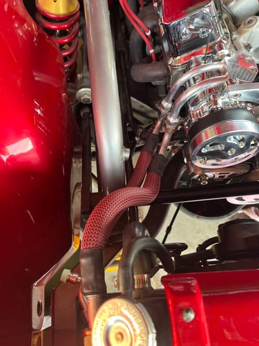 Customer photo review of Heater Hose Skin Kit -Carbon Fiber/Kevlar