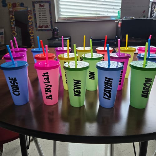 Customer photo review of 24-Piece Original Color- Changing Cup Set
