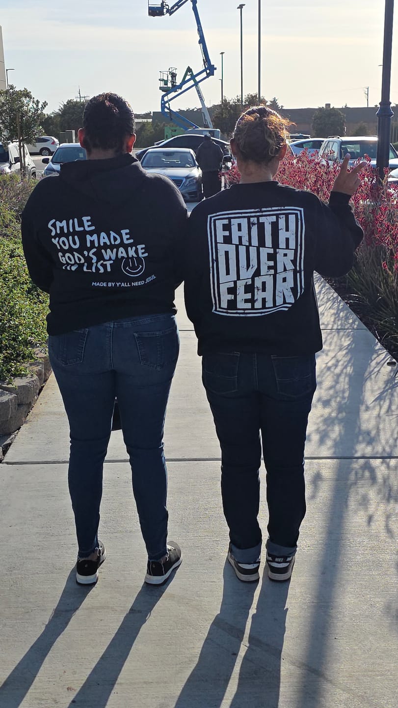 Customer photo review of Faith Over Fear Crewneck