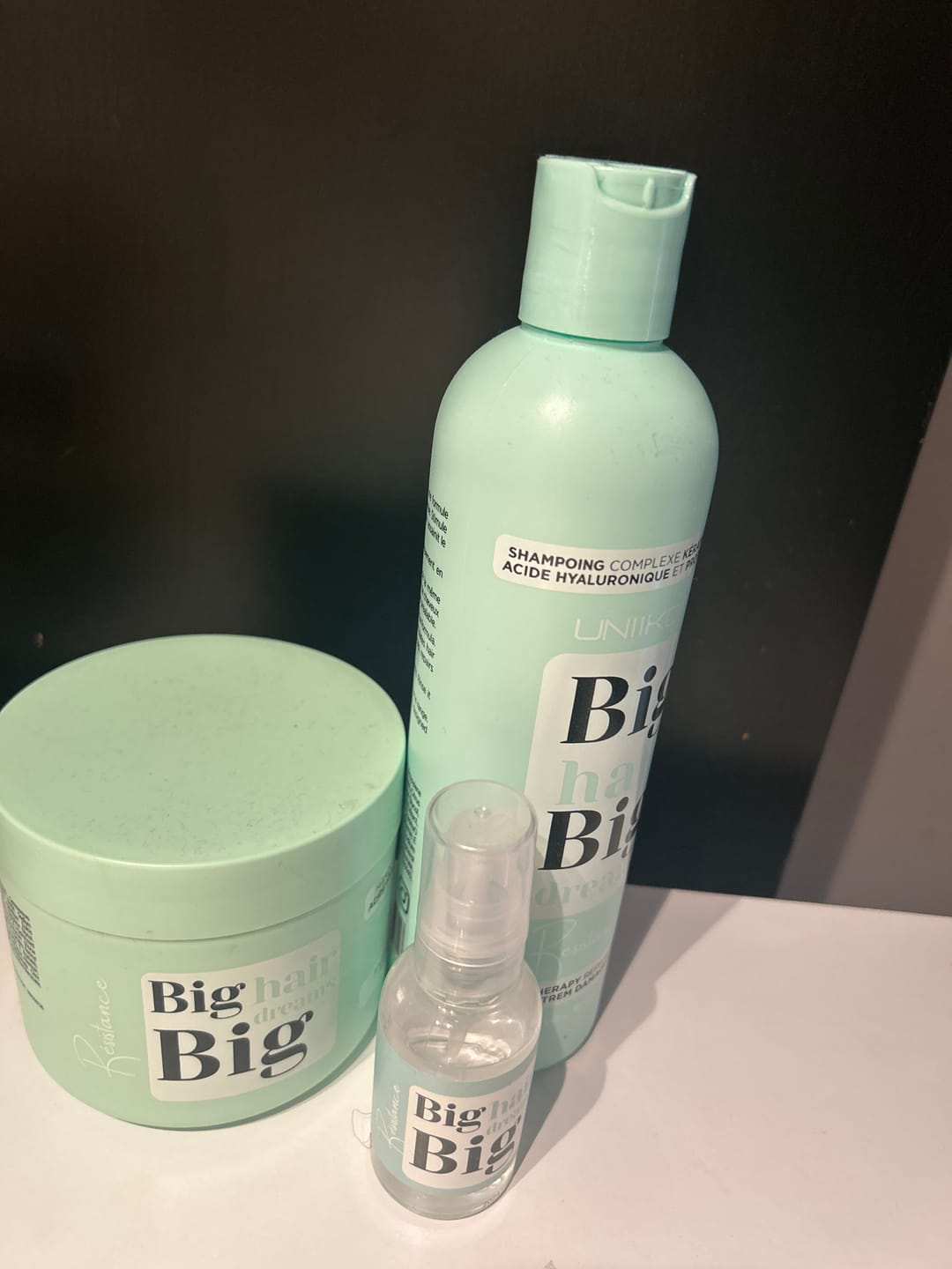 Customer photo review of Gamme Résistance - Kit Complet - Shampooing, masque et sérum