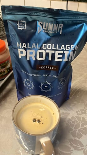 Customer photo review of Halal Flavoured Collagen - Coffee