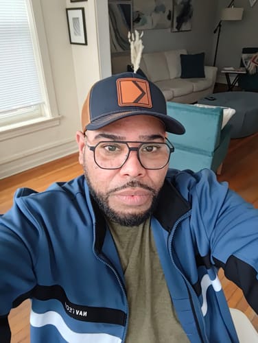 Customer photo review of Custom Leather Patch Hats Richardson 112 Laser Engraved
