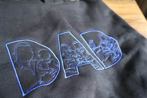 Customer photo review of Gepersonaliseerde DAD borduring