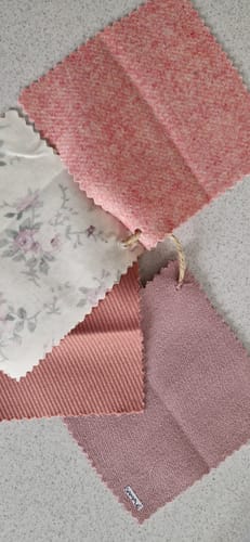 Customer photo review of FABRIC SWATCH: Please give the name of the fabric you require in the notes to seller.