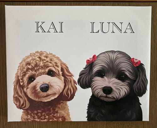 Customer photo review of Petcanva©オーダーメイド ペット似顔絵