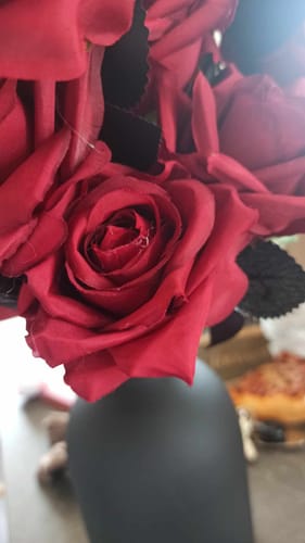 Customer photo review of Roses en Soie (9 tiges) - Rouge