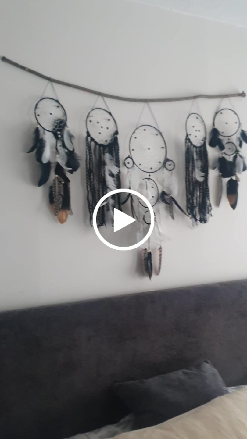 Customer video review of Olivenorma Set Of 5 Feather Moon And Stars Dream Catcher