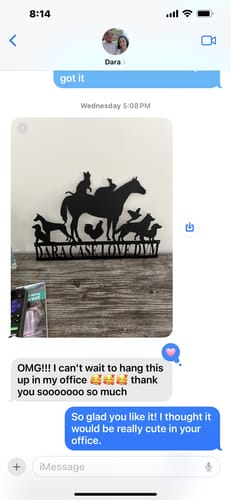 Customer photo review of Personalized Veterinarian Sign