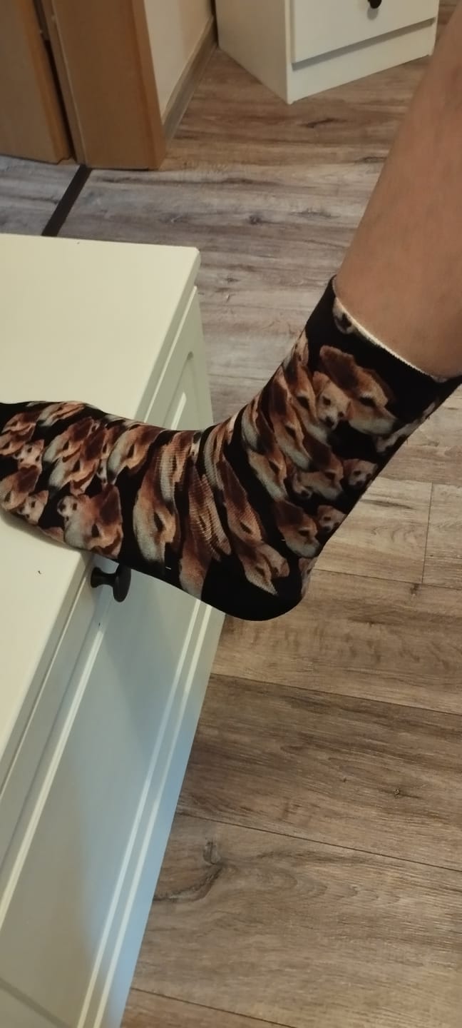 Customer photo review of Wildes Fotomuster - Individuelle Socken