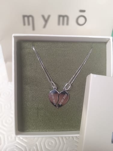Customer photo review of Collana coppia Due Cuori