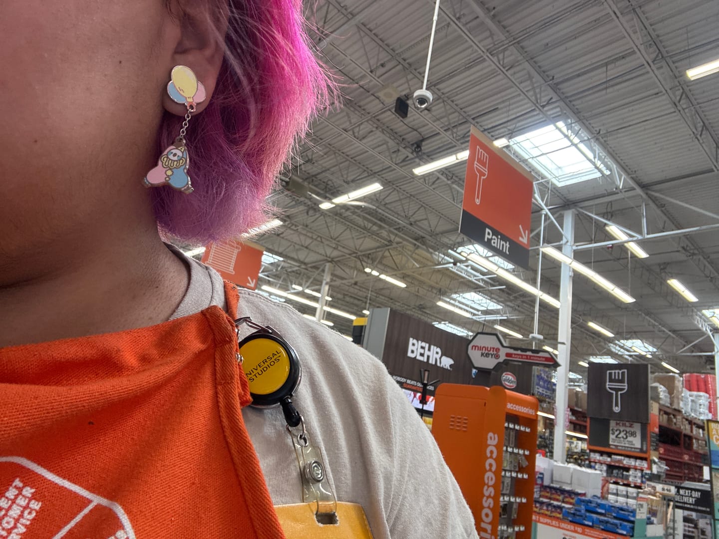 Customer photo review of Dangling Clown Earrings