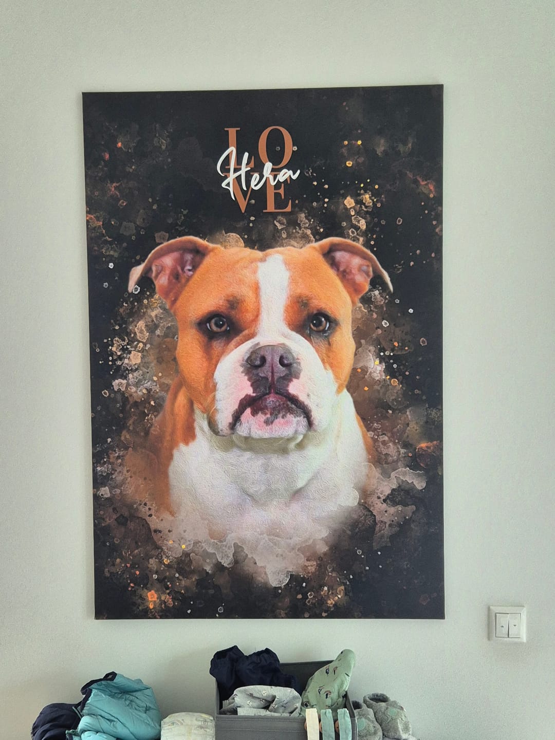 Customer photo review of Personalisiertes Portrait Poster und Leinwand - Aquarell Stil
