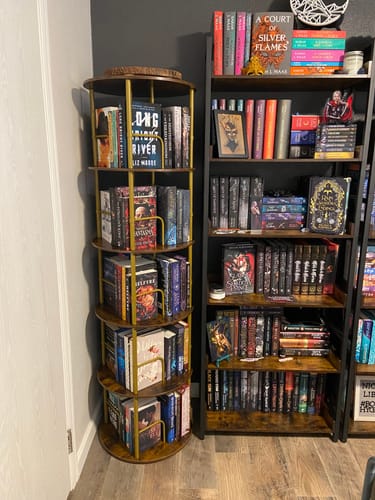 Customer photo review of Flycity 3-5 Tier Rotating Bookshelf With 360° Spinning Display