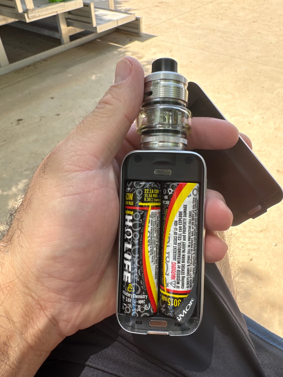 Customer photo review of Hohm Tech Life V4 18650 3015mAh 22.1A Battery