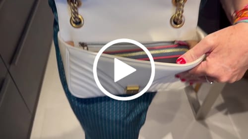 Customer video review of GG MARMONT MATELASSÉ LARGE 26 BAG WHITE CALFSKIN