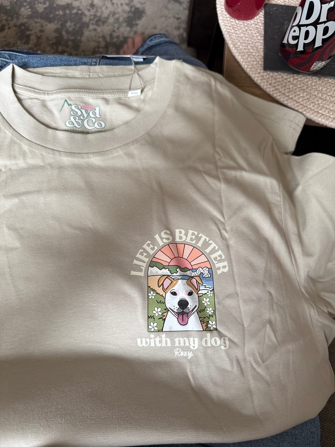 Customer photo review of Personalised Life is Better with your dog Hoody