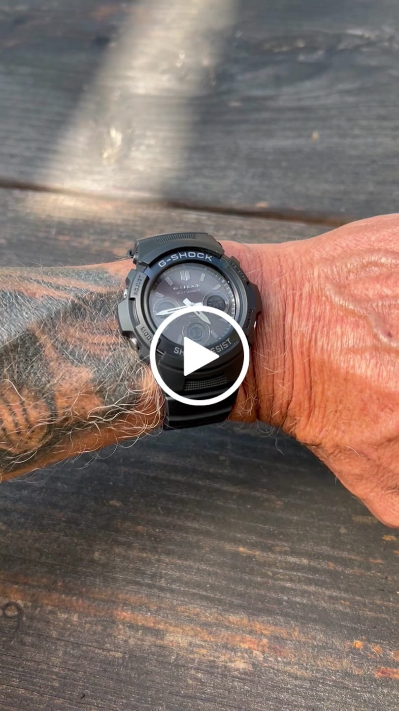 Customer video review of Casio Men's Ana-Digital Atomic Quartz G-Shock Black Dial Black Resin Watch | AWGM100B-1A