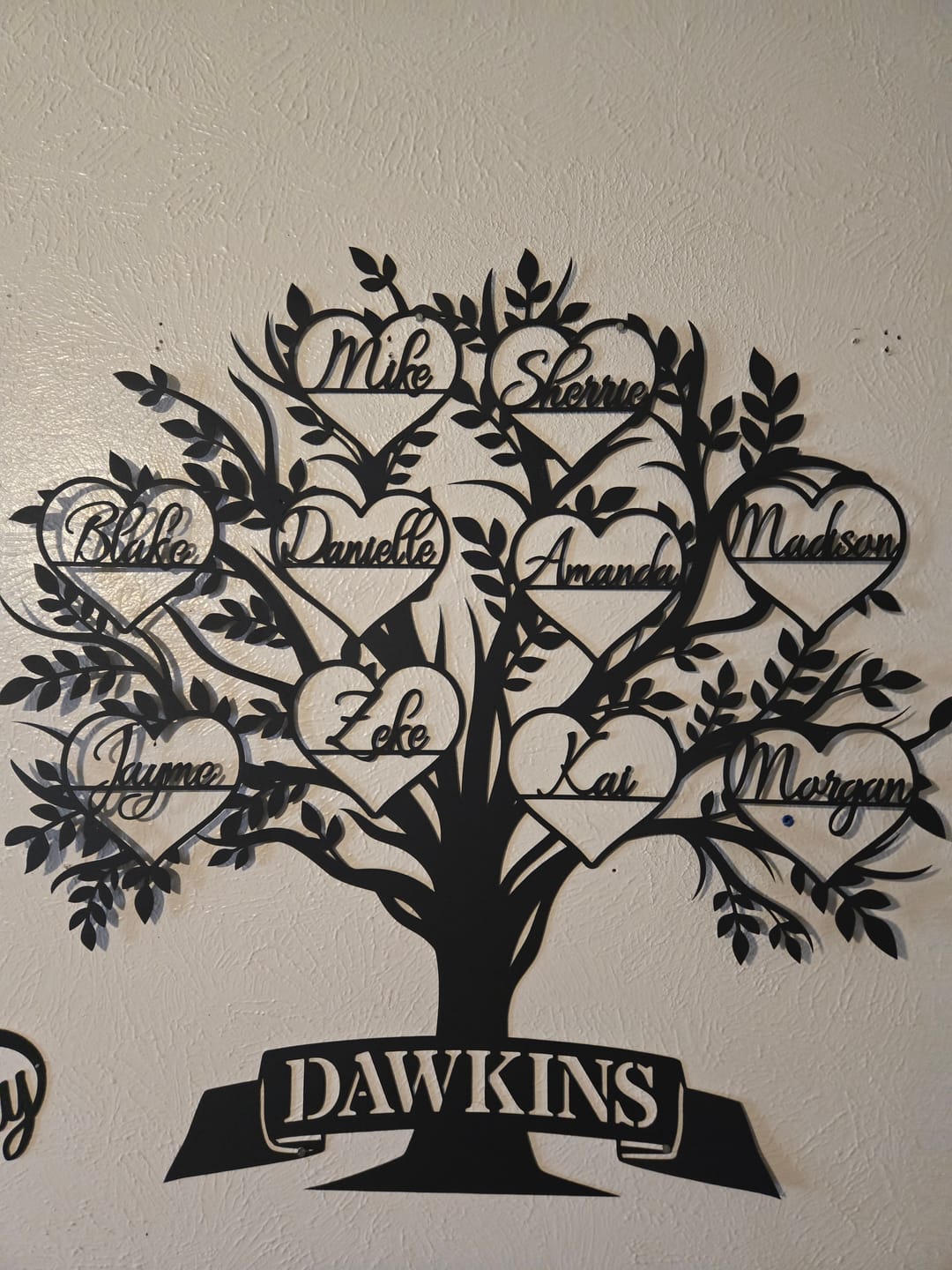 Customer photo review of Personalized "Family Tree" Custom Metal Sign