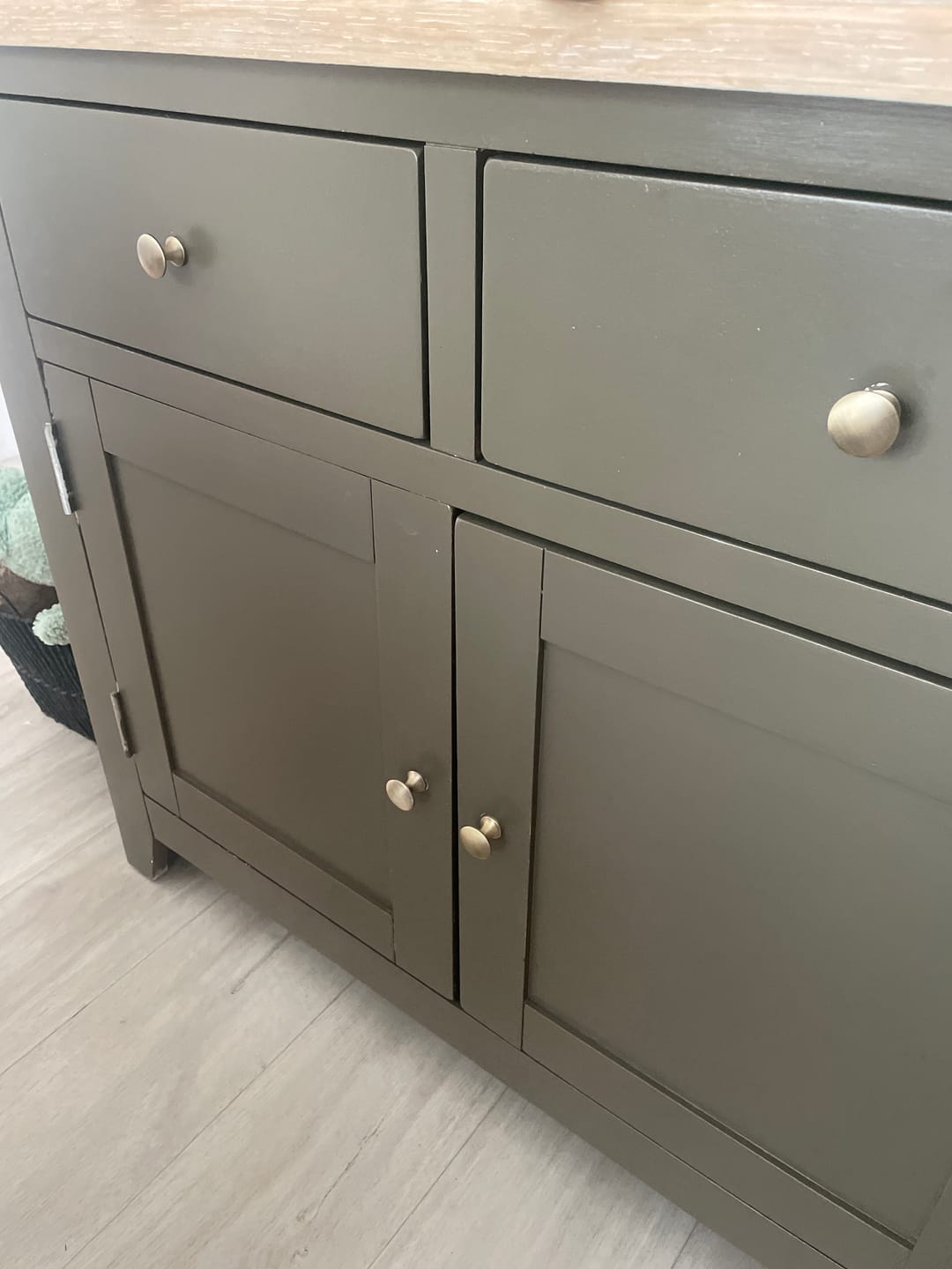Customer photo review of Classic Aged Brushed Brass Cupboard Handles