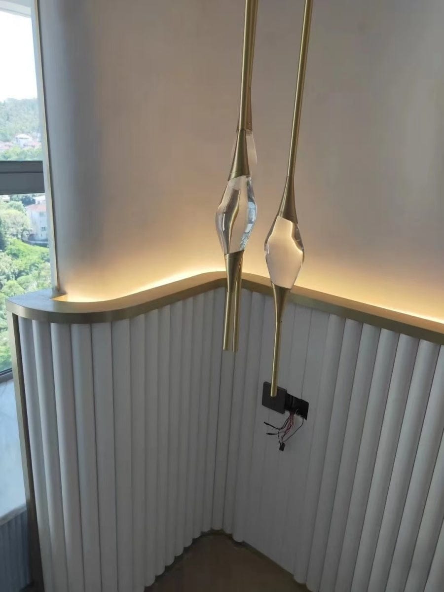 Customer photo review of Elegant Shuttle Crystal Copper Wall Lamp