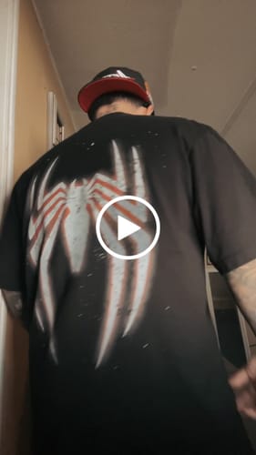 Customer video review of "Spiderman" T-Shirt