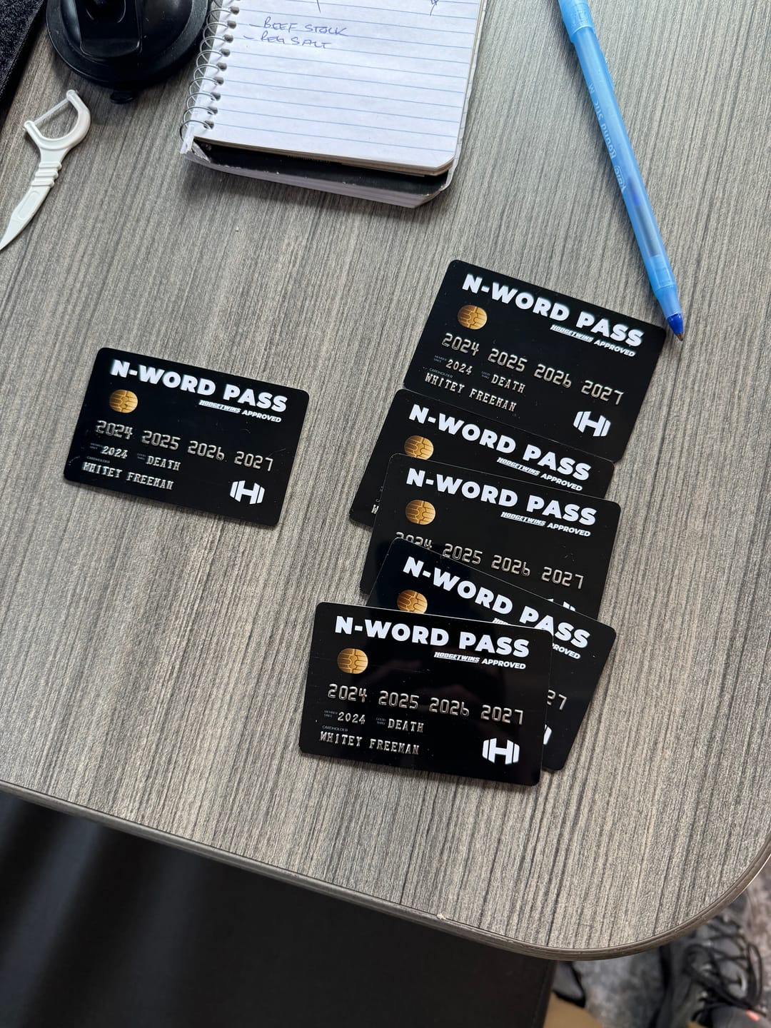 Customer photo review of N-Word Pass Card