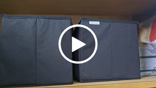 Customer video review of Qoolish Pack of 2 Black Storage Box with Lid