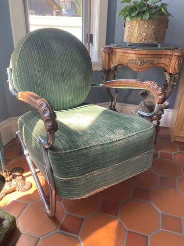 Customer photo review of Clear Felt Clip on Sled Chair Glides - Sleigh Chair Glides