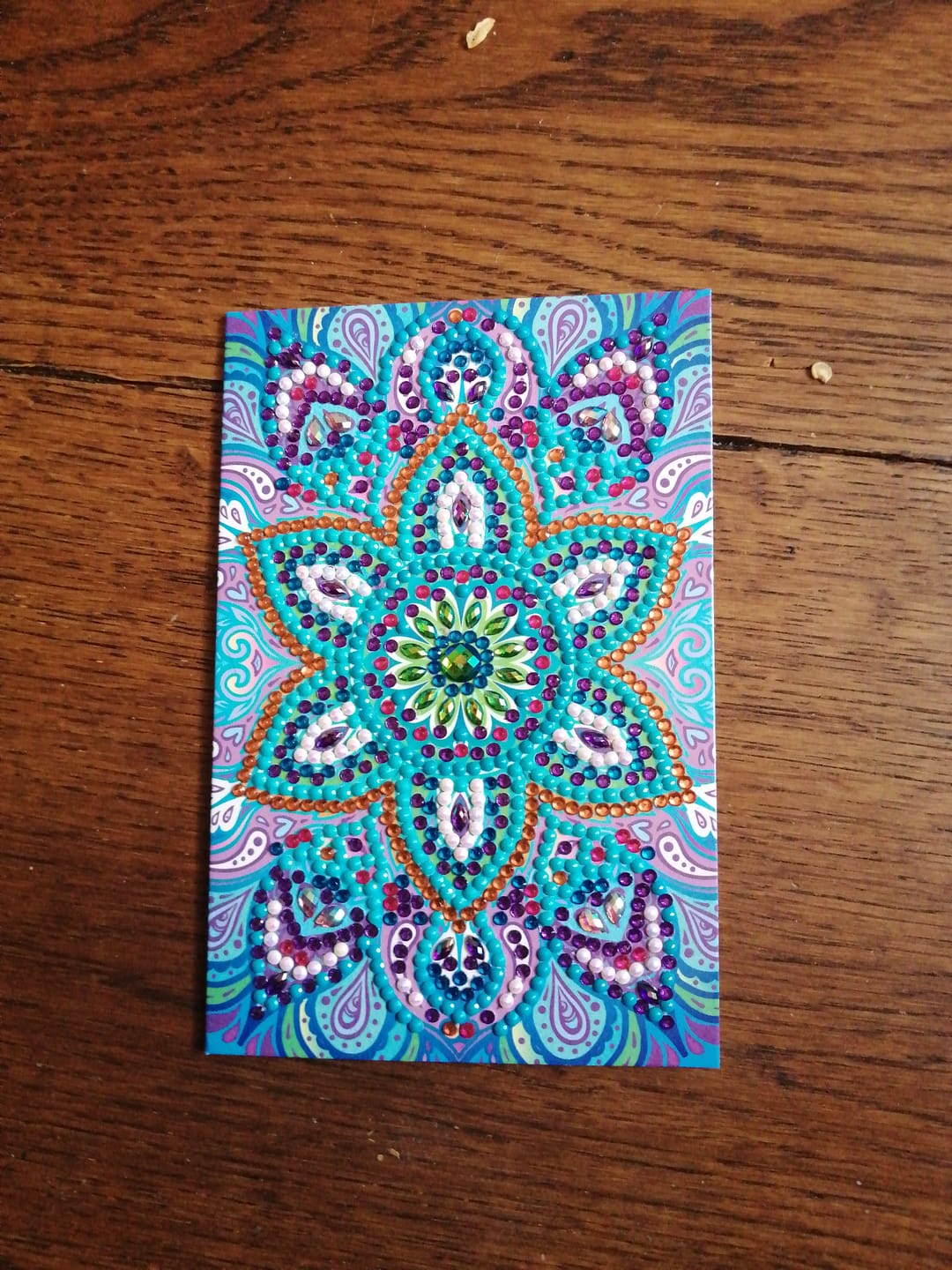 Customer photo review of Blue Mandala, 10x15cm Crystal Art Card