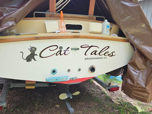 Customer photo review of Boat Logo Decal