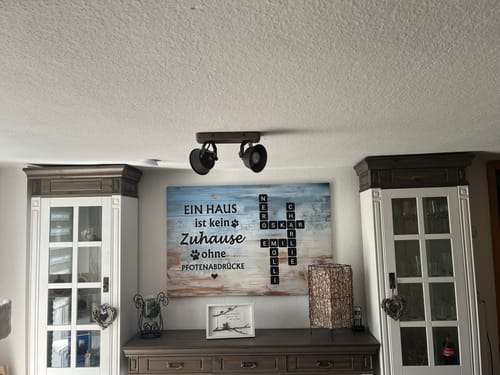 Customer photo review of Personalisierte Leinwand "Ein Haus ist kein Zuhause ohne Pfotenabdrücke"