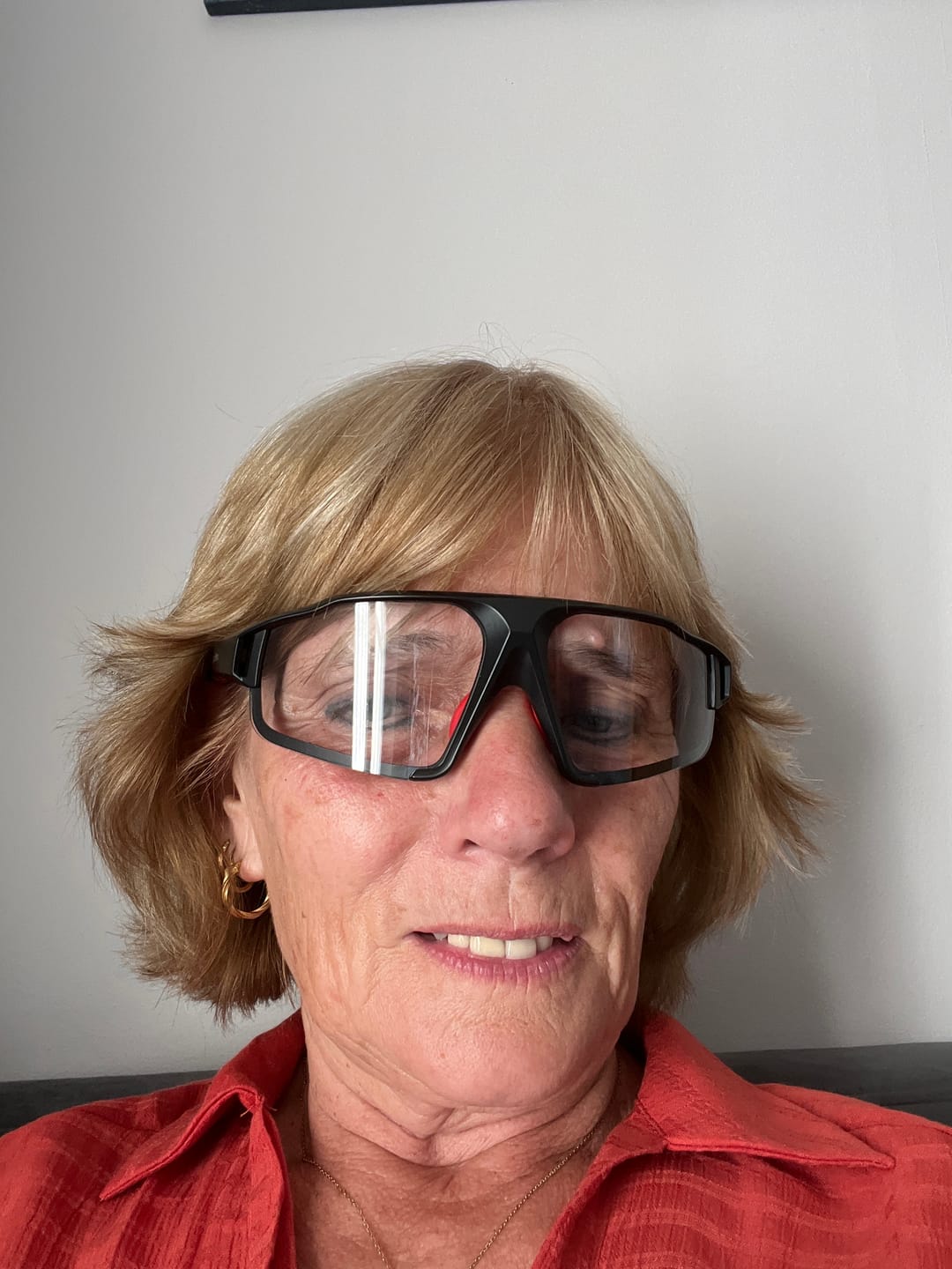 Customer photo review of Lunettes Vélo Photochromiques rouge - Ascension+
