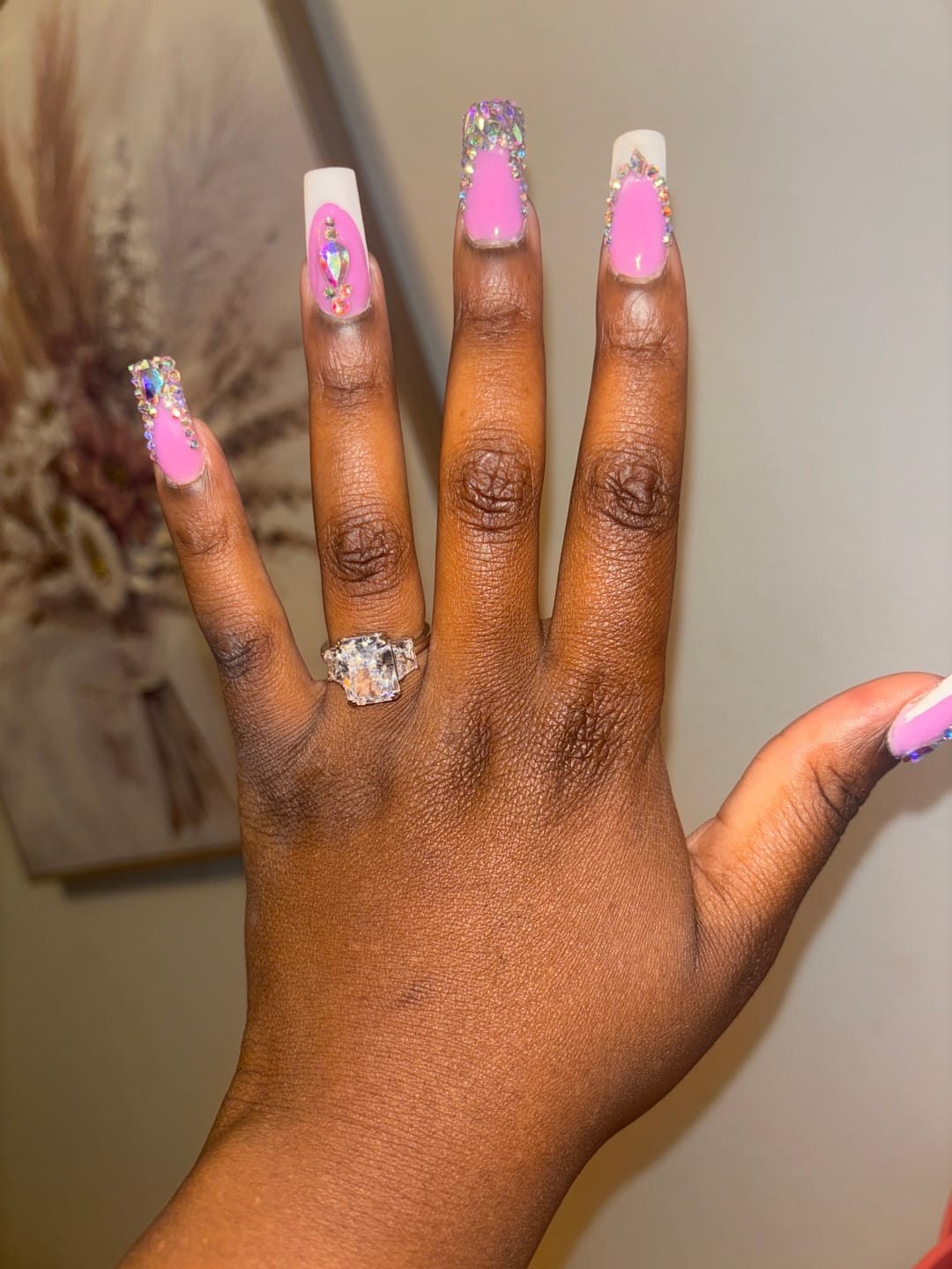 Customer photo review of S925 8 Ct Louily Luxurious Three Stone Radiant Cut Wedding Set In Sterling Silver