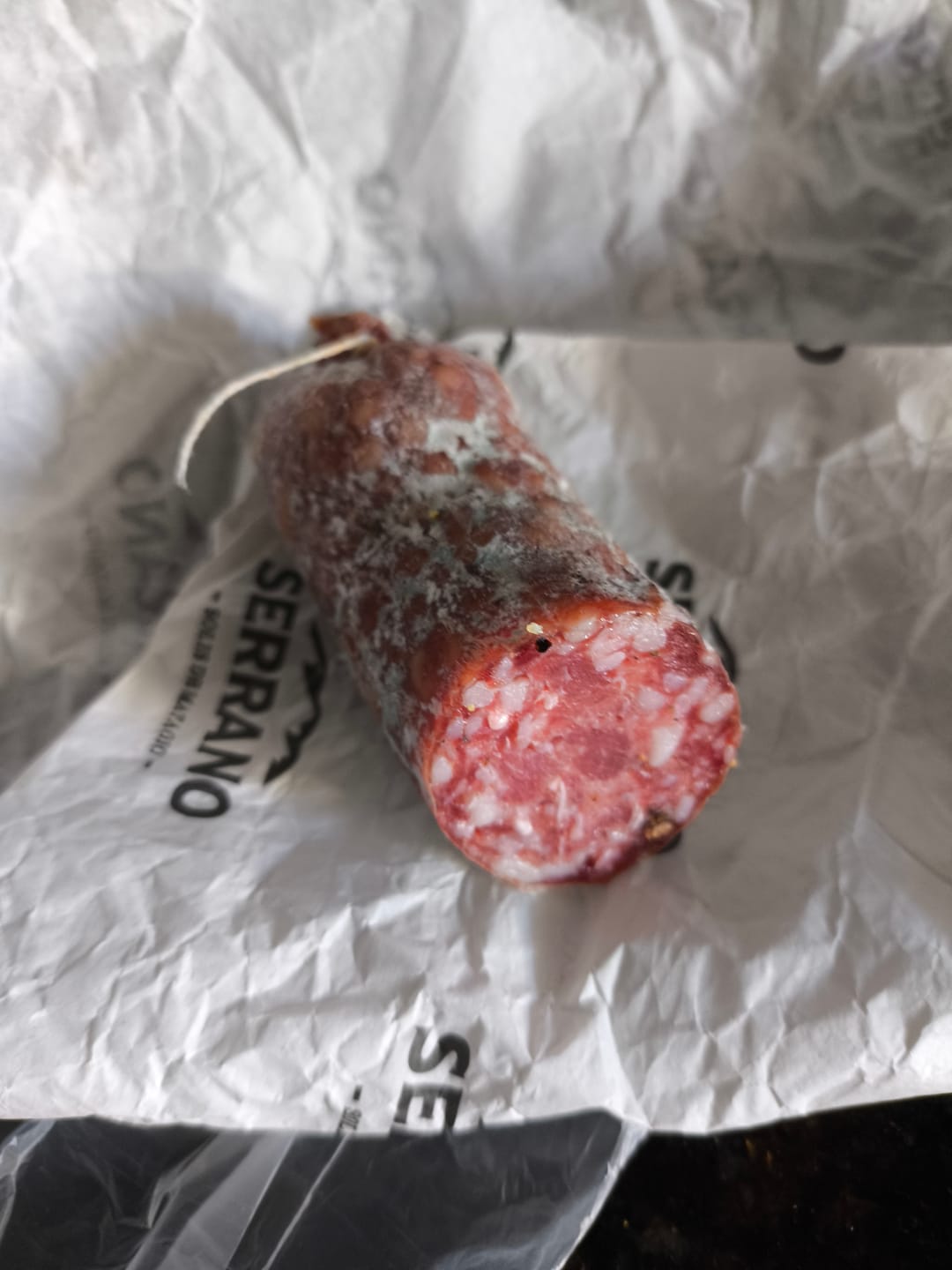 Customer photo review of Chorizo Seco, artesanal, con tocino