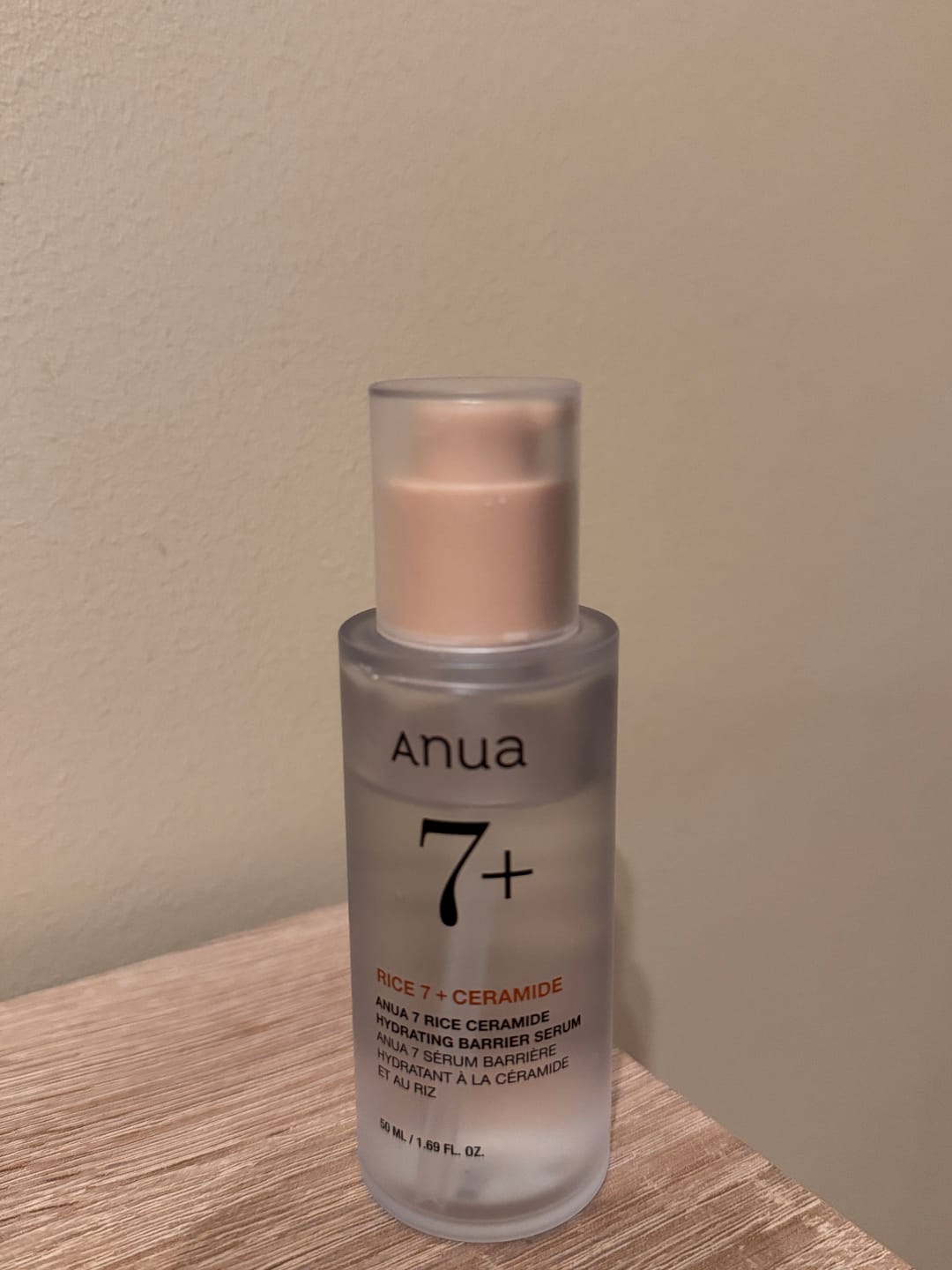 Customer photo review of Serums mirdzuma piešķiršanai ar rīsiem Anua Rice 7 Ceramide Hydrating Barrier Serum
