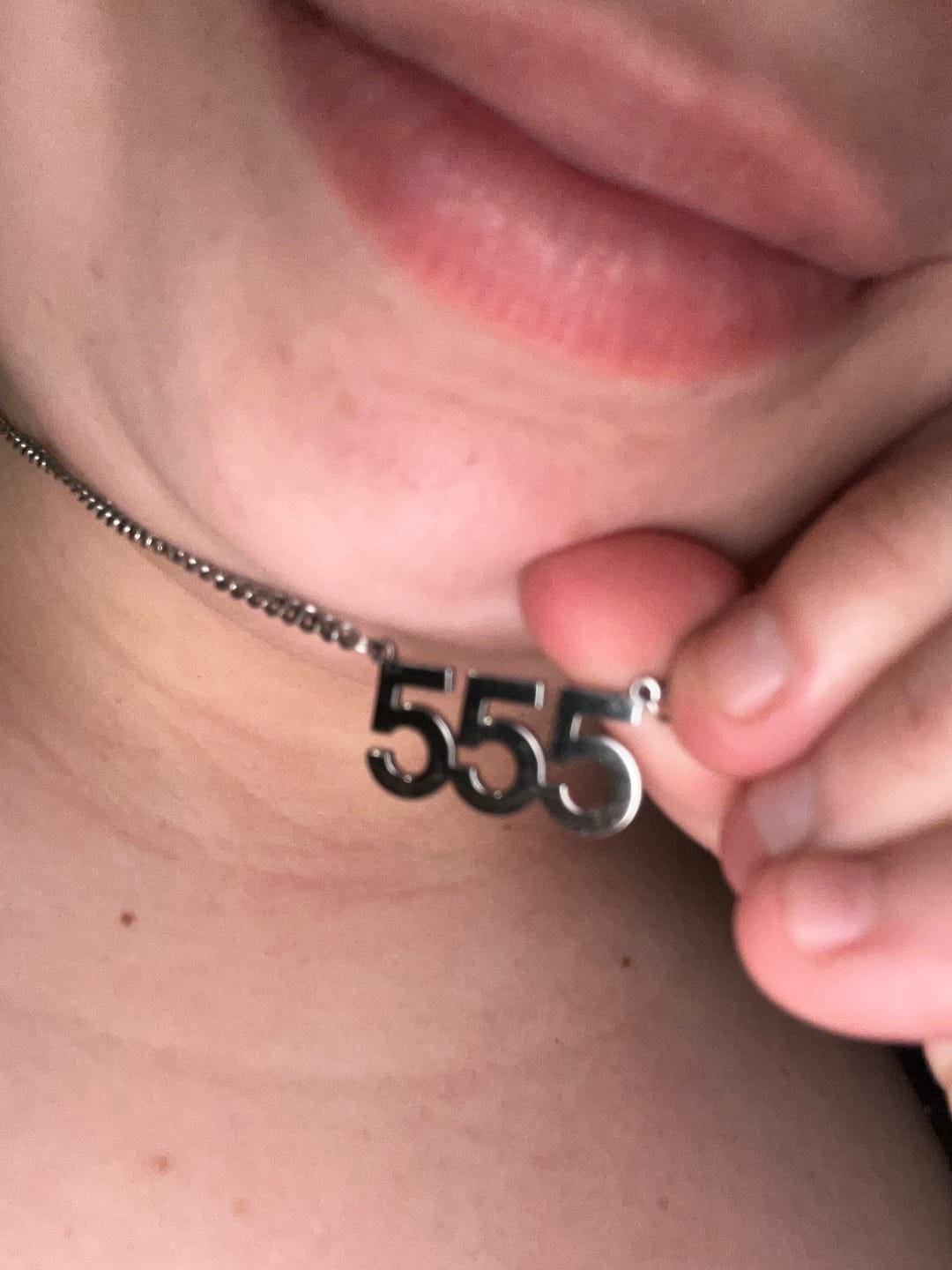 Customer photo review of Angel Number Necklace w/ Cuban Chain